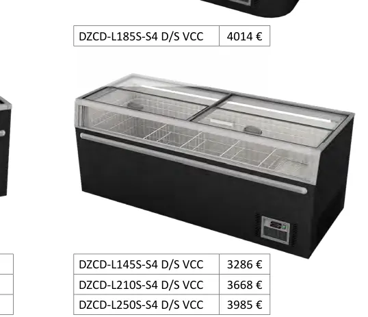 Conservador expositor de congelados (pre-congelados) Coreco SMR-170-SLB-A1A2 - Vitrinas de refrigeración