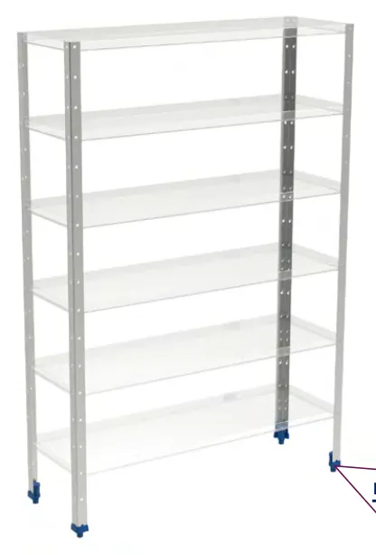 Fricosmos Soporte inox vertical para estantería mo dular 40x40x2350 mm ref. 011012 - Estanterías y estantes
