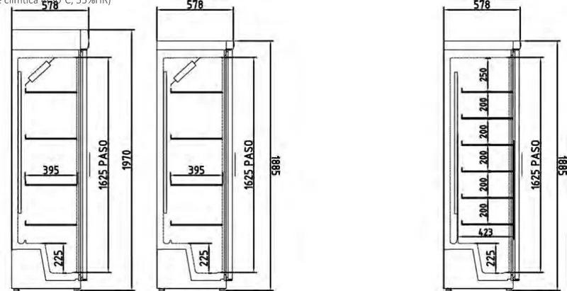 Expositor refrigerado vertical Coreco CEVR-600-D - Vitrinas de refrigeración