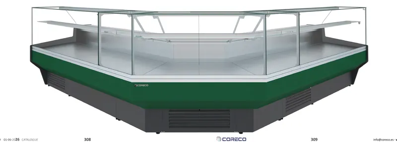 Vitrina expositora modular serie-9, con y sin reserva Coreco CVE-9-AP90 - Vitrinas de refrigeración