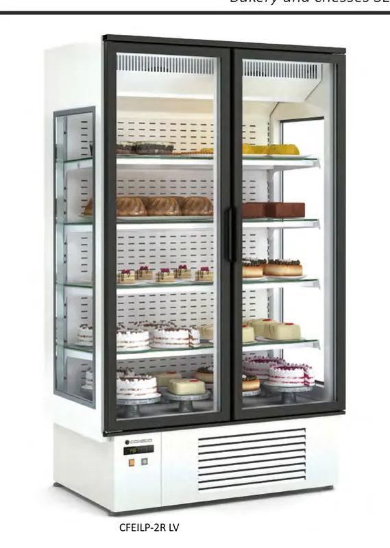 Vitrina EFIMARKET AUTOCONTENIDA, pastelería y quesos Coreco CEFILP-3R-LC - Vitrinas de refrigeración