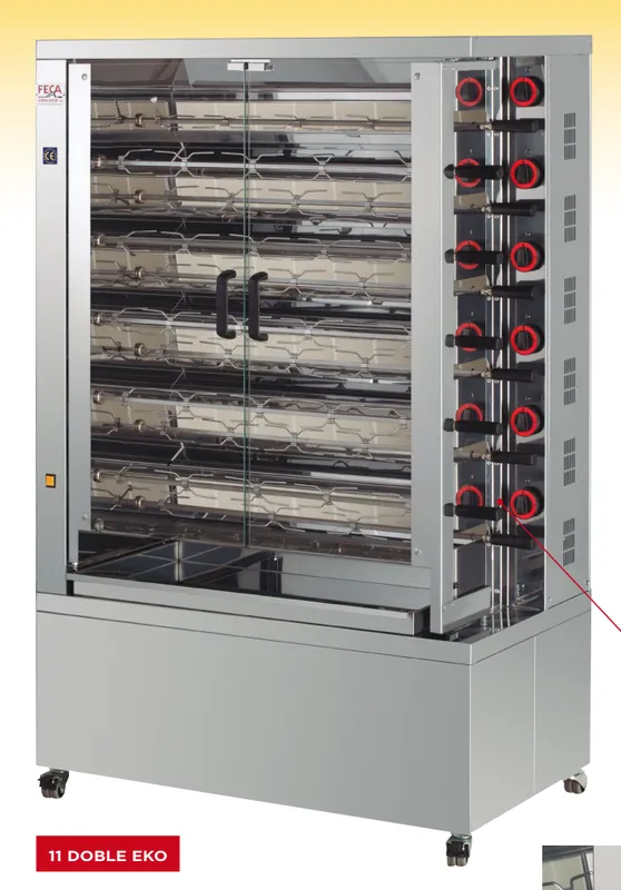 Asador de pollos a gas Serie Doble Eko Feca 11 DOBLE EKO - Asadores