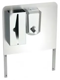 Fricosmos Conjunto peto, jabonera inox y dispensador tissues para lavamanos autónomo ref. 060614 - Fregaderos y lavamanos