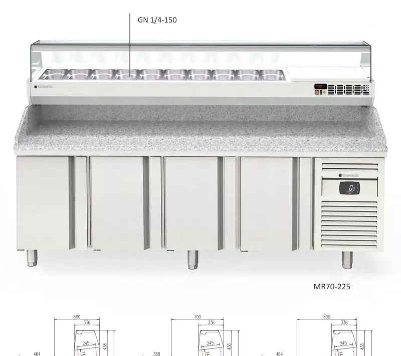 Mesa fría PIZZA Coreco MR60-150 - Mesas frías de pizza