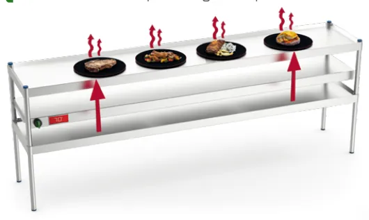 Fricosmos Calentador de platos para estante de sobremesa ref. 076072 - Estanterías y estantes