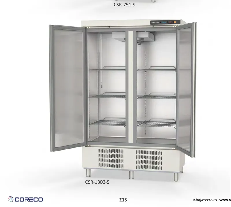 Armario SNACK, refrigeración y congelados Coreco CSN-1302-S - Vitrinas de refrigeración