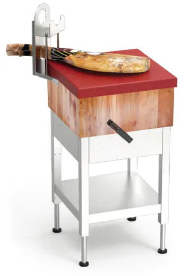 Fricosmos Jamonero para adosar a tajo con madera ref. 041820 - Mesas de trabajo