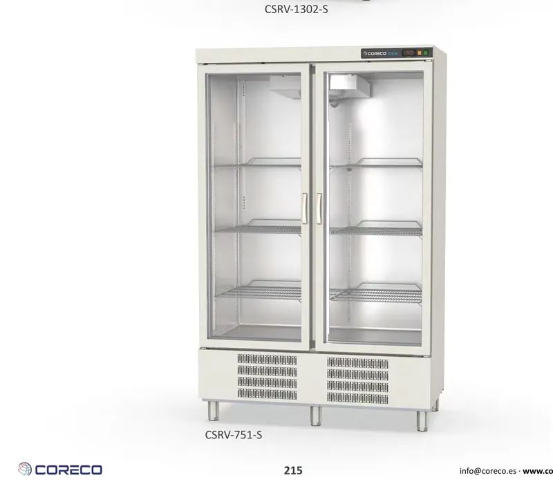 Armario SNACK, puerta cristal Coreco CSRV-751-S - Vitrinas de refrigeración