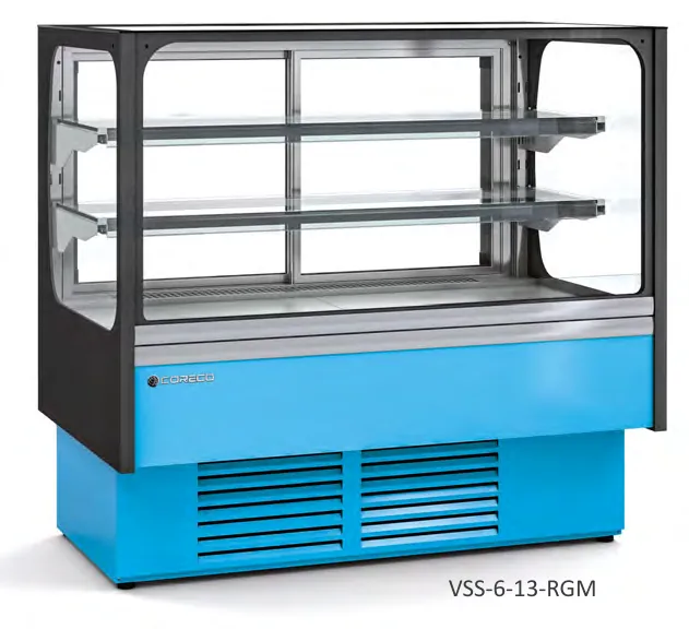 Vitrina expositora modular serie STAR SNACK, RG / RGB Coreco VSS-6-9-RG - Vitrinas de refrigeración