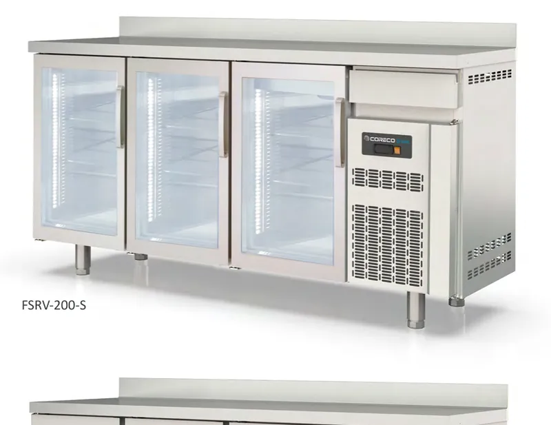 Frente-mostrador snack, refrigeración Coreco FSRV-150-S - Vitrinas de refrigeración