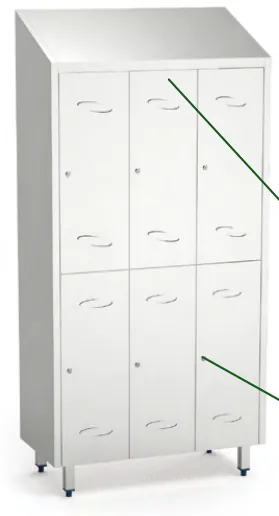 Fricosmos Taquillas de 2, 4 y 6 puertas ref. 081402 - Muebles neutros