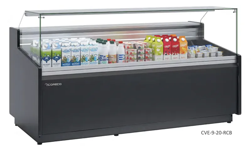Vitrina expositora modular serie 9 DELICATESSEN con reserva Coreco CVE-9-10-RCB - Vitrinas de refrigeración