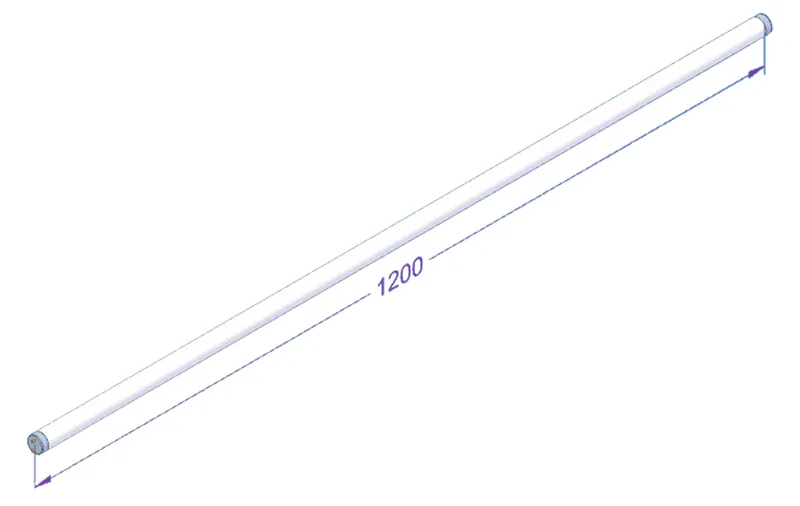 Tubo LED T8 1200mm 11,6W 2700-3000K Carne