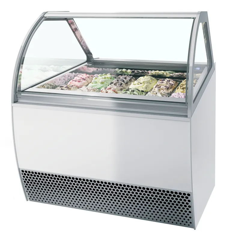 Vitrina expositora para helados con display ventilada MILLENNIUM LX12