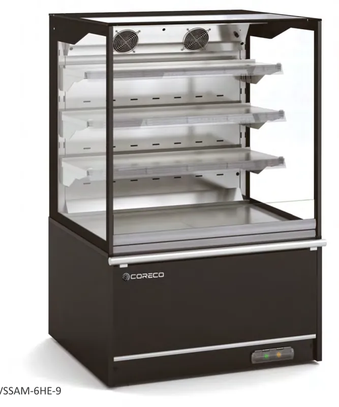 Vitrina expositora CALIENTE serie STAR SNACK Coreco VSS-6HE-16 - Vitrinas de refrigeración