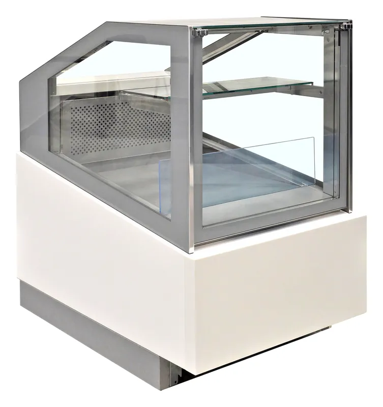 Vitrina refrigerada profesional para la exposición de productos de pastelería, personalizada con la marca Häagen-Dazs Heladeria Pastry