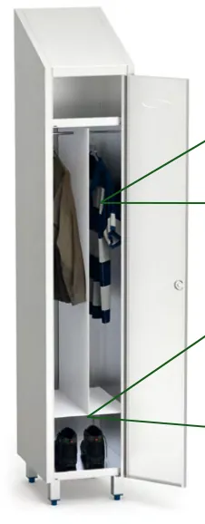 Fricosmos Banco de vestuario en acero inoxidable y polietileno ref. 084210 - Mesas de trabajo