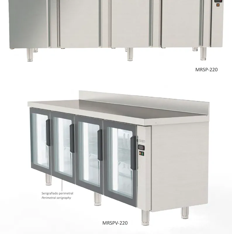 Mesa fría SNACK, refrigeración y congelados PRE-INSTALACION Coreco MCSP-120 - Vitrinas de refrigeración