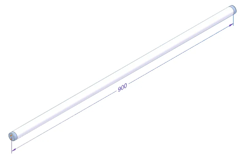 Tubo LED T8 900mm 7,9W 2700-3000K Carne
