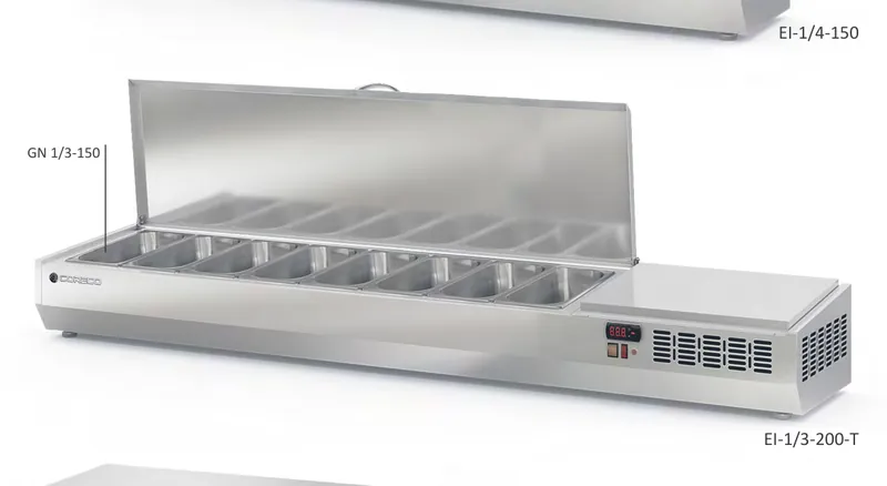 Expositor ingredientes FAST-FOOD GN Coreco EI-1/3-135 - Vitrinas de refrigeración