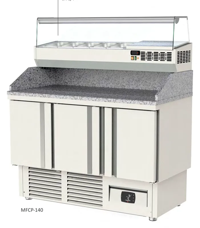 Mesa fría compacta pizza Coreco MFCP-140 - Mesas frías de pizza