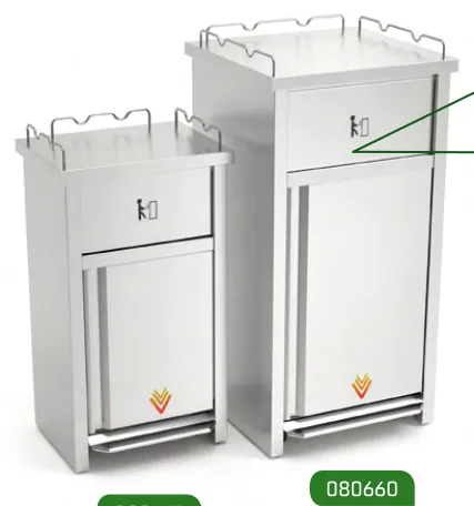 Fricosmos Contenedor inox para vaciado de bandejas de comida rápida fast-food ref. 080662 - Muebles neutros