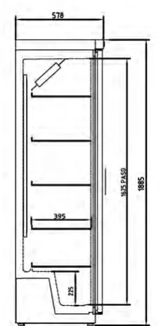 Expositor refrigerado vertical Coreco CEVRW-620 - Vitrinas de refrigeración