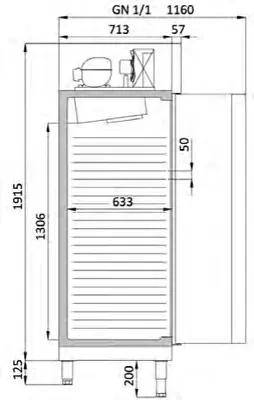 Armario GN 1/1 - GN 2/1, refrigeración y congelados Coreco ACG-125 - Armarios de servicio