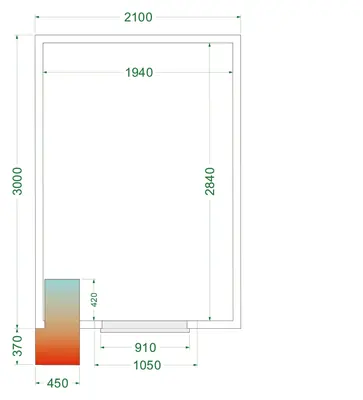 Cámara frigorífica CRPF2130WD