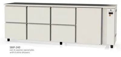 Frente-mostrador refrigerado SNACK-BAR pre-instalación Coreco SBIP-140 - Vitrinas de refrigeración