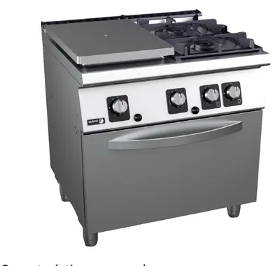 Fagor Professional Cocina a gas media plancha serie 700 C-G730-D - Cocinas