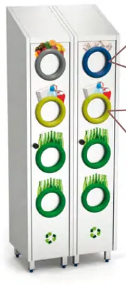 Fricosmos Contenedor de reciclaje vertical ref. 081440 - Muebles neutros