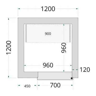 Paneles de cámara frigorífica 120 mm CR 120x120x220