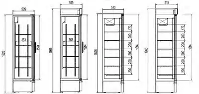 Expositor refrigerado vertical Coreco CEVR-370 - Vitrinas de refrigeración