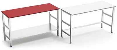 Fricosmos Mesa central con encimera de polietileno blanco ref. 071462 - Encimeras