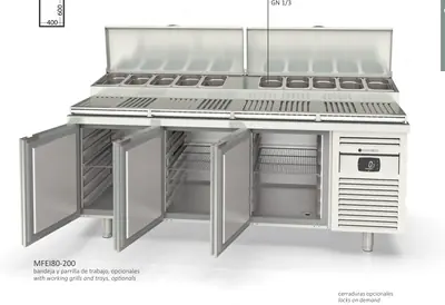 Mesa fría big salad-pizza cheff gama 80 Coreco MFEI80-150 - Mesas frías de pizza
