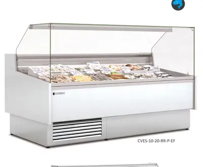 Vitrina expositora especial pescado serie 9 y 10 Coreco CVES-10-10-C-P-EF - Vitrinas de refrigeración