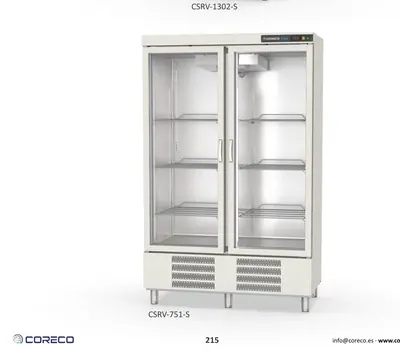 Armario SNACK, puerta cristal Coreco CSRV-1302-S - Vitrinas de refrigeración