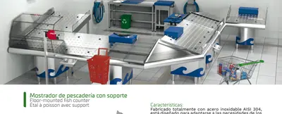 Fricosmos Mostrador de pescadería con soporte ref. 074439 - Muebles de bar