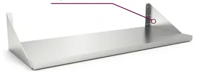 Fricosmos Bandeja horizontal inox para estante mural 1000x300 mm ref. 011604 - Estanterías y estantes