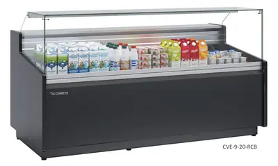 Vitrina expositora modular serie 9 DELICATESSEN con reserva Coreco CVE-9-10-RC - Vitrinas de refrigeración