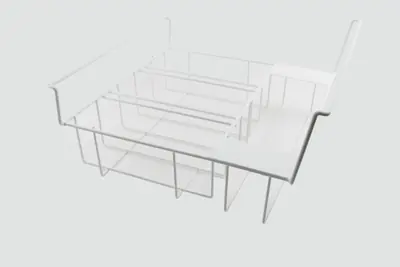 Cesta para 4 bidones de plástico de 5L
