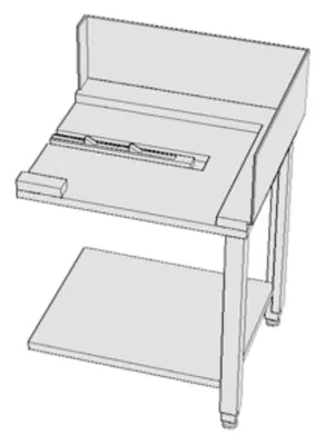 Fagor Professional Mesa de prelavado con cargador en ángulo E-90-L - Mesas y módulos de lavado