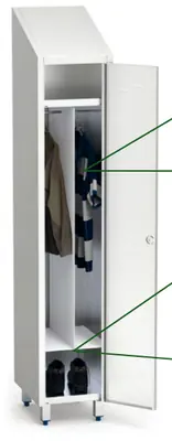 Fricosmos Banco de vestuario en acero inoxidable y polietileno ref. 084210 - Mesas de trabajo