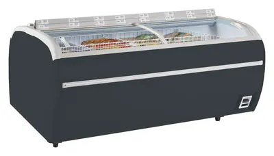 Isla de supermercado bitemperatura color antracita TWIN 220A-CF