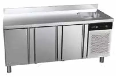 Fagor Professional Mesa refrigerada snack con fregadero CCN-2S/S - Mesas frías