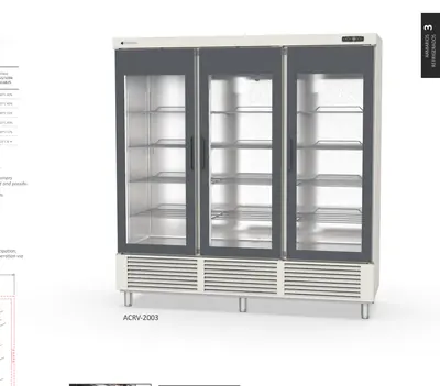 Armario SNACK, refrigeración y congelados, PUERTA CRISTAL Coreco ACCV-1302 - Vitrinas de refrigeración