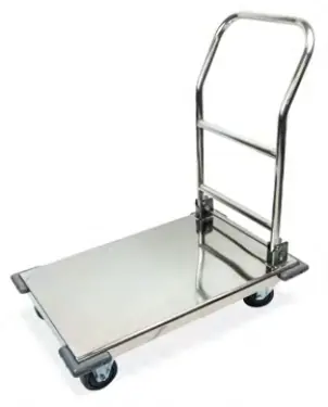 Fricosmos Carro de plataforma inox con asa retráctil ref. 480252 - Carros