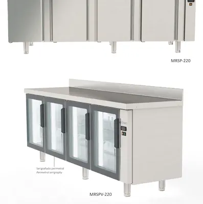 Mesa fría SNACK, refrigeración y congelados PRE-INSTALACION Coreco MCSP-120 - Vitrinas de refrigeración