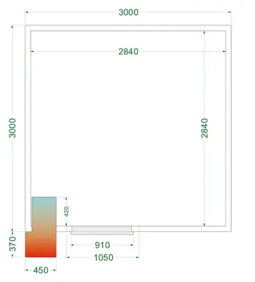 Cámara frigorífica CRPF3030WD